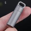 Titanium Alloy Waterproof Seal Bottle - Durable Gray Canister for Outdoor Camping & EDC Use