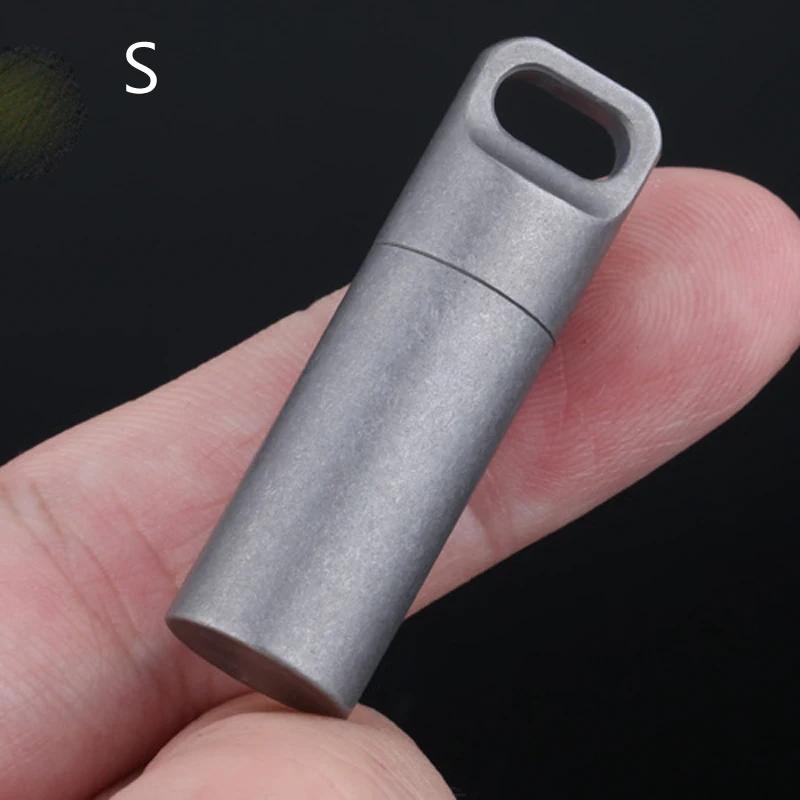 

Titanium Alloy Waterproof Seal Bottle - Durable Gray Canister for Outdoor Camping & EDC Use