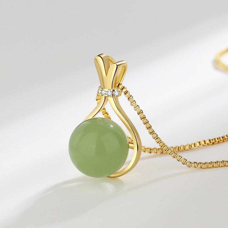 Neujahr Glückstüte Halskette für Damen, High-End Nischendesign, Leichte Luxus Schlüsselbeinkette, Einfache und vielseitige Pulloverkette