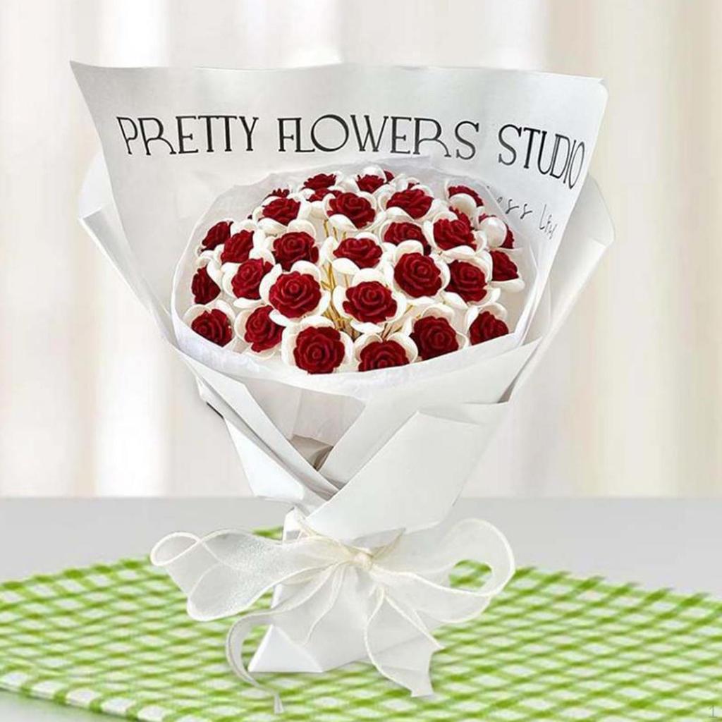 DIY Handcrafted Rose Bouquet Kit with Delicate Wrapping Paper - Great for Special Occasions