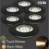 1/3/6 X 12v Black LED Touch Sensitive On Off Warm Spot Light Motorhome Camper