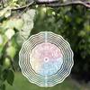 2D Colorful Mandala Wind Chime Metal Hanging Decor for Garden Yard Indoor Outdoor All Seasons Vibrant Floral Design No Electricity Needed