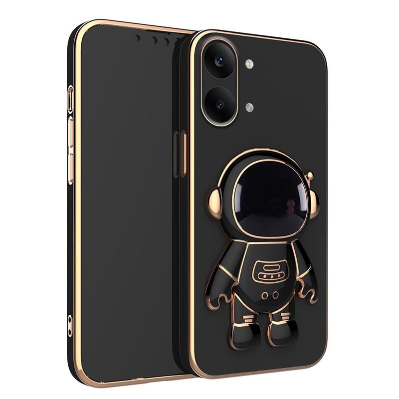 For Xiaomi Poco X8 Pro Case Shining Astronaut Spaceman Bracket Holder Design Soft Plating For Xiaomi Poco X8 Pro Back Cover