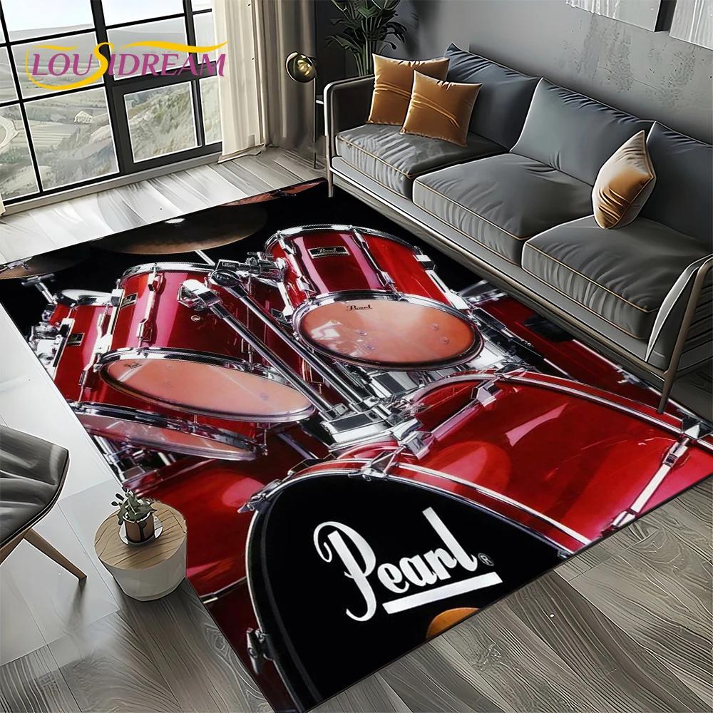 27 Style New Cymbal DW Drum Kit Drum Set Music Instruments Carpet Rug for Living Room Bedroom Home Sofa,Kids Non-slip Floor Mat