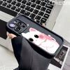 Cute Cartoon Black White Cat Phone Case For iPhone 16 Pro Max 15 14 13 12 11 XS XR X 8 7 15 Plus Shockproof Soft Silicone Cover
