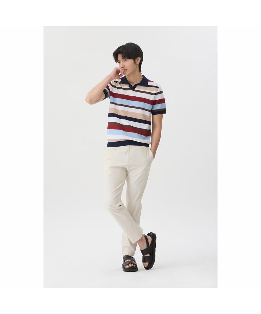 BRENTWOOD [Liberty] Washable Multi-Pattern Polo Neck Sweater Brwam26522Otx