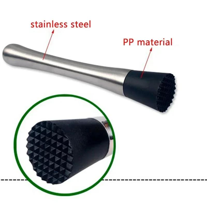 Stainless Steel Cocktail Muddler Wine Mixing Stick Bar Cocktail Shaker Mojito Mint Muddler Ice Crusher Hammer Bartenders Barware