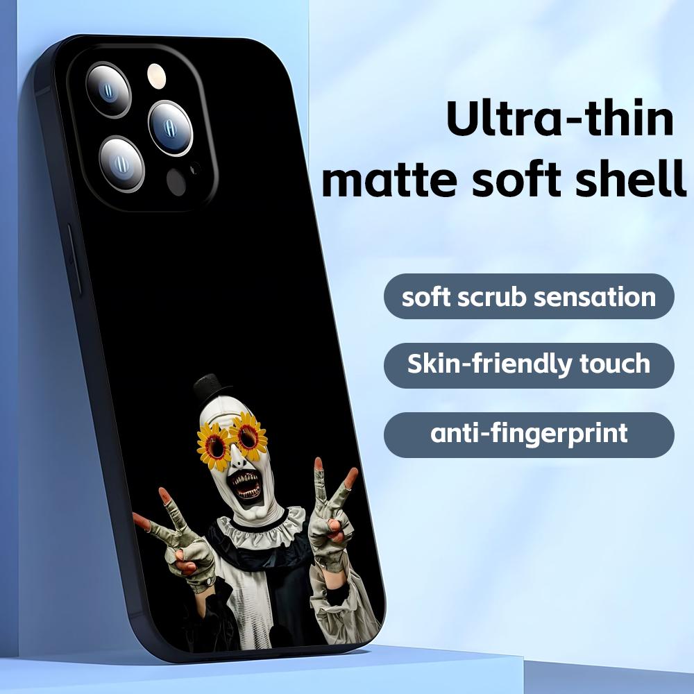 

Art the Clown Phone Case For iPhone17 16 16e 15 14 13 12 11 Plus Mini Pro Max Soft black Shockproof Cover iPhone 11