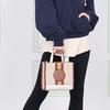 Coach Dempsey 22 Classic Monogram Logo Label Snap Closure Canvas And Leather Tote Bag Women Tote Light-Khaki Burgundy C7083-IMTJ9