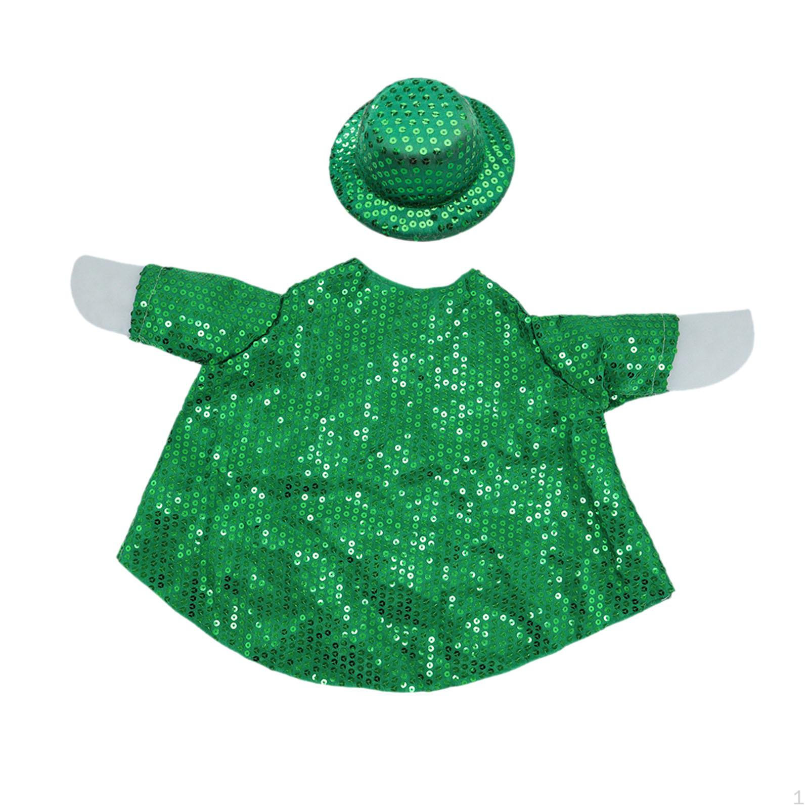 

Costume with Hat H Statue Beautiful Sequin Decoration for Home, Patio, Party, зелёный