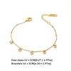 Non Tarnish Love Pendant Bracelets Adjustable Foot Chain Fashion Women's Bracelet  Birthday Gifts