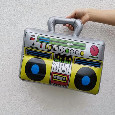 Inflatable Radio Boombox Inflatable Microphones 80s 90s Theme Party Decorations Props Hip Hop Theme Disco Birthday Party