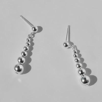 POSTLUDE [argent] BOUCLES D'OREILLES PENDANTES GRADUÉES