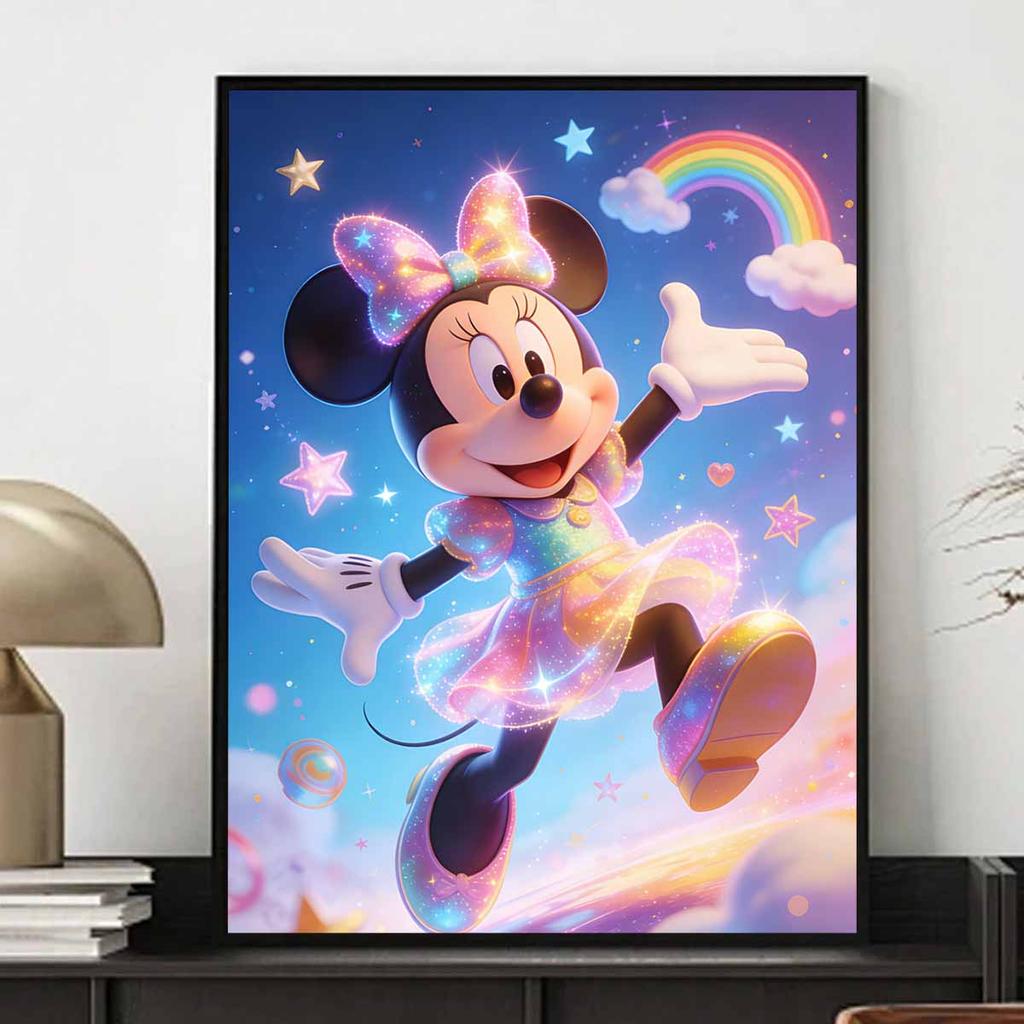Disney Diamond Art Painting Kit Minnie Sparkle Home Wall Decor Handmade Gift Birthday Party Present
