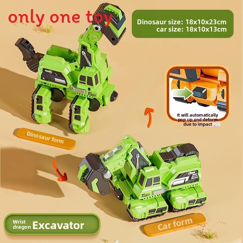 Triceratops T Rex Brachiosaurus Excavator Vehicle Inertia Toy For Gift Boys