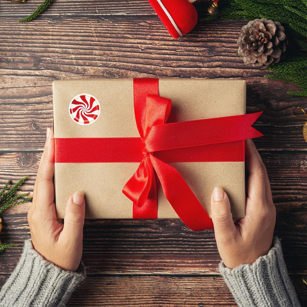 Xh098 Adorable Christmas Themed Diy Candy Roll Stickers For Kids Holiday Crafts