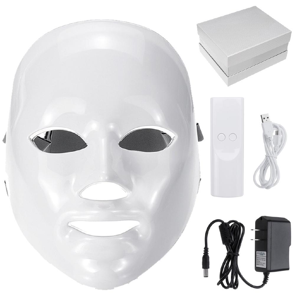 110V-220V Rejuvenation Whitening Facial Beauty Mask Skin 7 Color Light Treatment LED Light Photon Therapy Mask Skin Care Tools