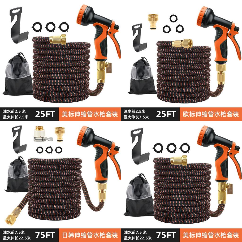 Garden Water Hose Set With Autorewind And Highpressure Garden Spray For Lawn And Car Wash