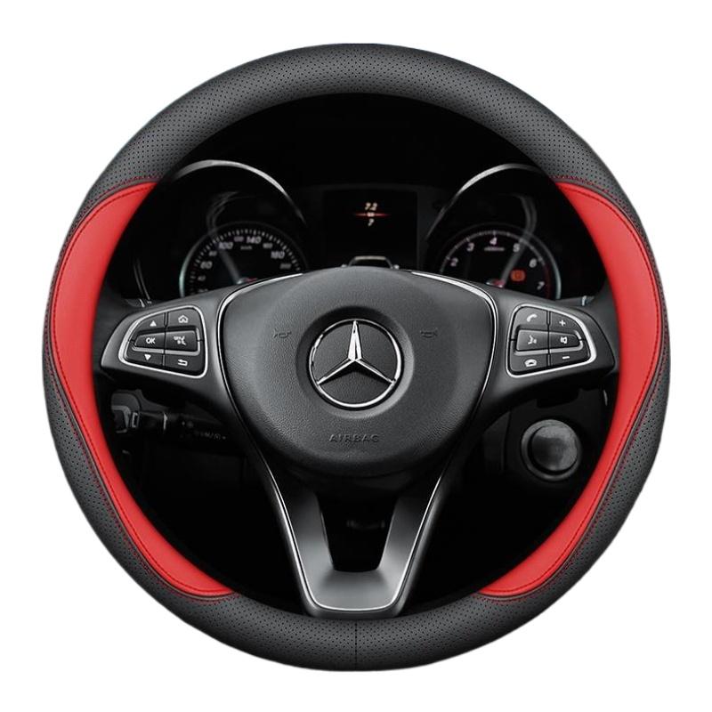 Leather Car Steering Wheel Cover for Mercedes Benz Amg CLS GLC GLB CLA 250 W218 W166 C200 W204 W245 W203 W221 W211 Accessories