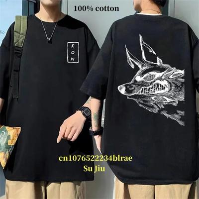 Anime Piła Łańcuchowa Unisex Hayakawa Aki Lis Diabeł Kon Nadruk Koszulka Unisex Miękka Bawełniana Koszulka Unisex Damska Koszulka Streetwear