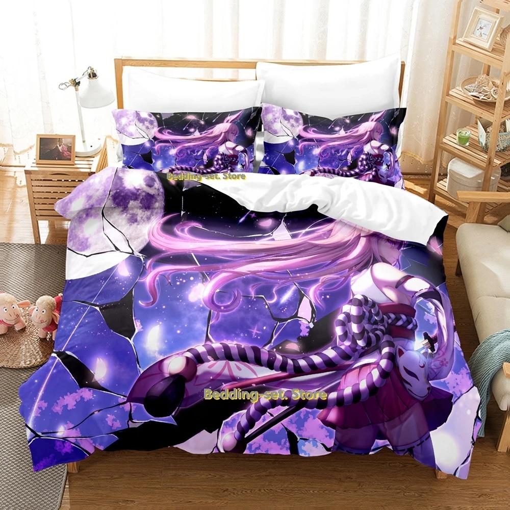 SkinFriendly Cozy Single Twin Full Queen King Benghuai Xueyuan Size Bed Adult Kid Bedroom Duvetcover Sets 3D Anime Quilt