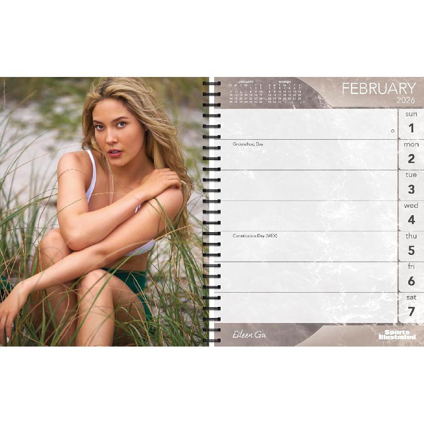 Sports Illustrated Swim Suit Calendar 2026 - Deluxe 2026 Sports Illustrated Beach Models Engagement Planner Calendar Bundle with Over 100 Reminder