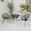Day and Night - Day and Night 3-piece Garden Dining Set Black