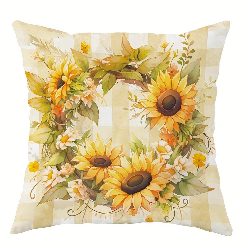 Sonnenblumen-Gnom - Themenbezogene Fröhliche KissenbezügeWohnzimmer Sofa Kissenbezug, weich und bequem, Schlafzimmer Zimmerdekoration