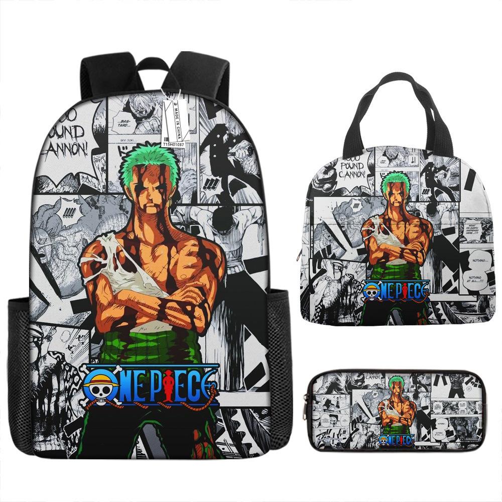 

ONE PIECE one piece шкільний рюкзак Рюкзак Луффі Учні початкової та середньої школи Рюкзак великої місткості Дитяча сумка для обіду pencil case