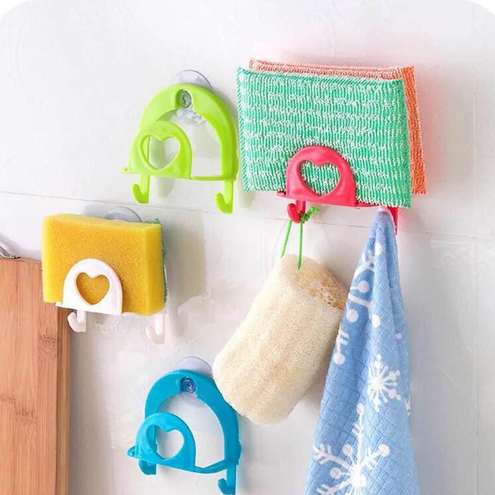 Cute Sponge Holder Suction Cup Convenient Home Kitchen Holder Tools Gadget Decor