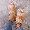 Sandals women's fashion outer wear Roman imitation hemp rope bottom women's slippers sandals platform fashion student summer