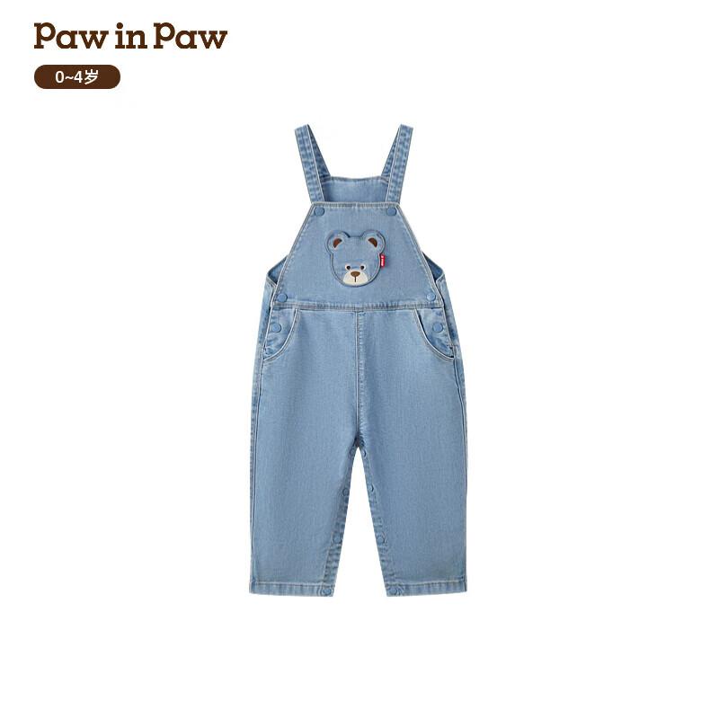 PawinPaw Мультяшный Медведь Мальчик Джинсовый Комбинезон 100
