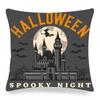 Halloween Pumpkin Ghost Castle Digital Printing Short Plush Pillow Covers for Car Sofa Office Cushion Cover Home Goods 60x60cm