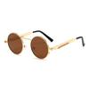 Personalized metal round frame European and American fashion trend punk sunglasses men's high-end spring sunglasses women