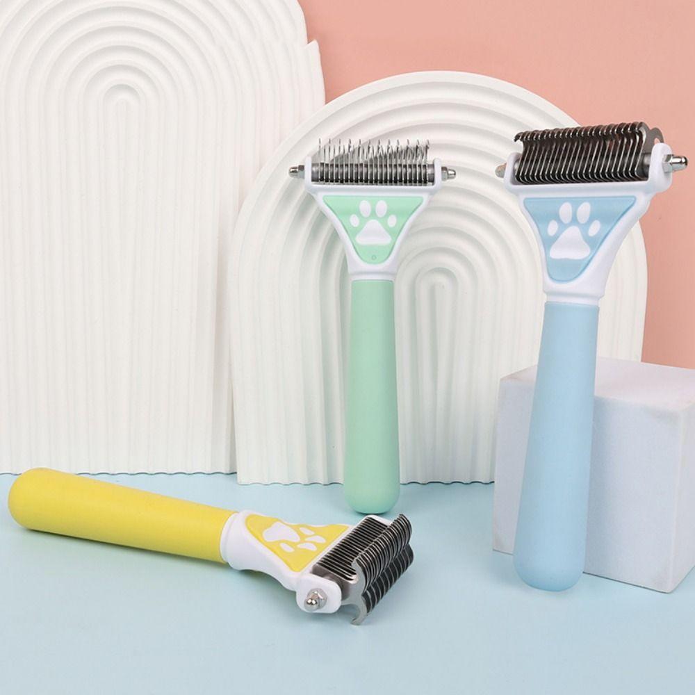 

Профессиональная расческа для удаления шерсти у собак из нержавеющей стали, щетка для удаления шерсти у собак и кошек синий