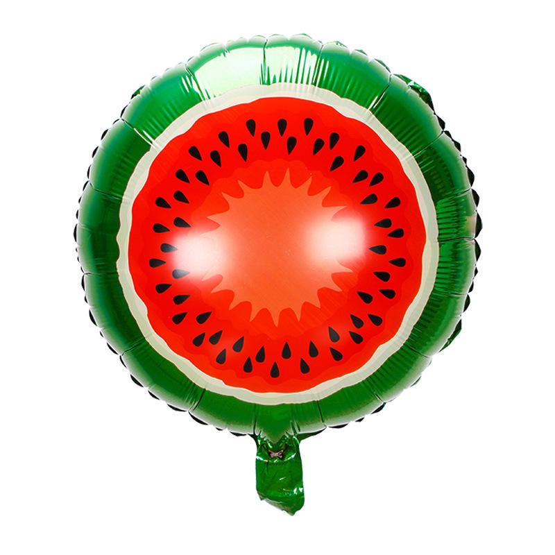 5Pcs 18Inch Fruit Watermelon Strawberry Orange Fruit Aluminum Foil Balloon Round Children'S First Birthday Party Decoration Toys