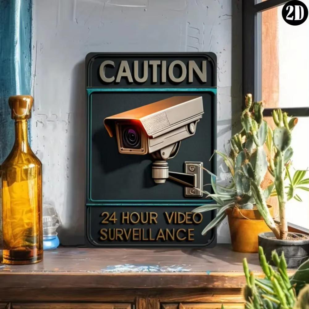 CamVintagePro™ Vintage - Inspired Security Camera Sign | Multipurpose Home & Bar Decoration | Ideal Gift Option