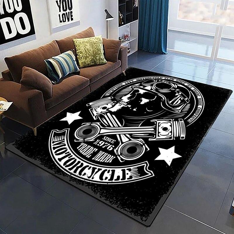 Horror Series Skulls Before Christmas Pattern Area Rug Bedroom Sponge Bedside Mat Entrance Door Carpet Washable