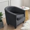 1Set Tub Sofa Cover Velvet Club Chair Cover Small Round Sofa Slipcovers for Living Room Couch Covers With Seat Cushion Covers