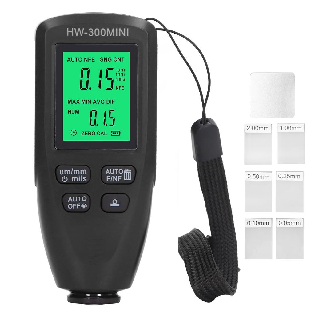 Car Coating Thickness Meter Automatic Measurement Automotive Paint Film Thickness Gauge Black