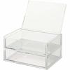 Overlapping Acrylic Case 2 Tier Drawer with Lid Approx. Width 17.5 X Depth 13 X Height 9.5cm 47380965