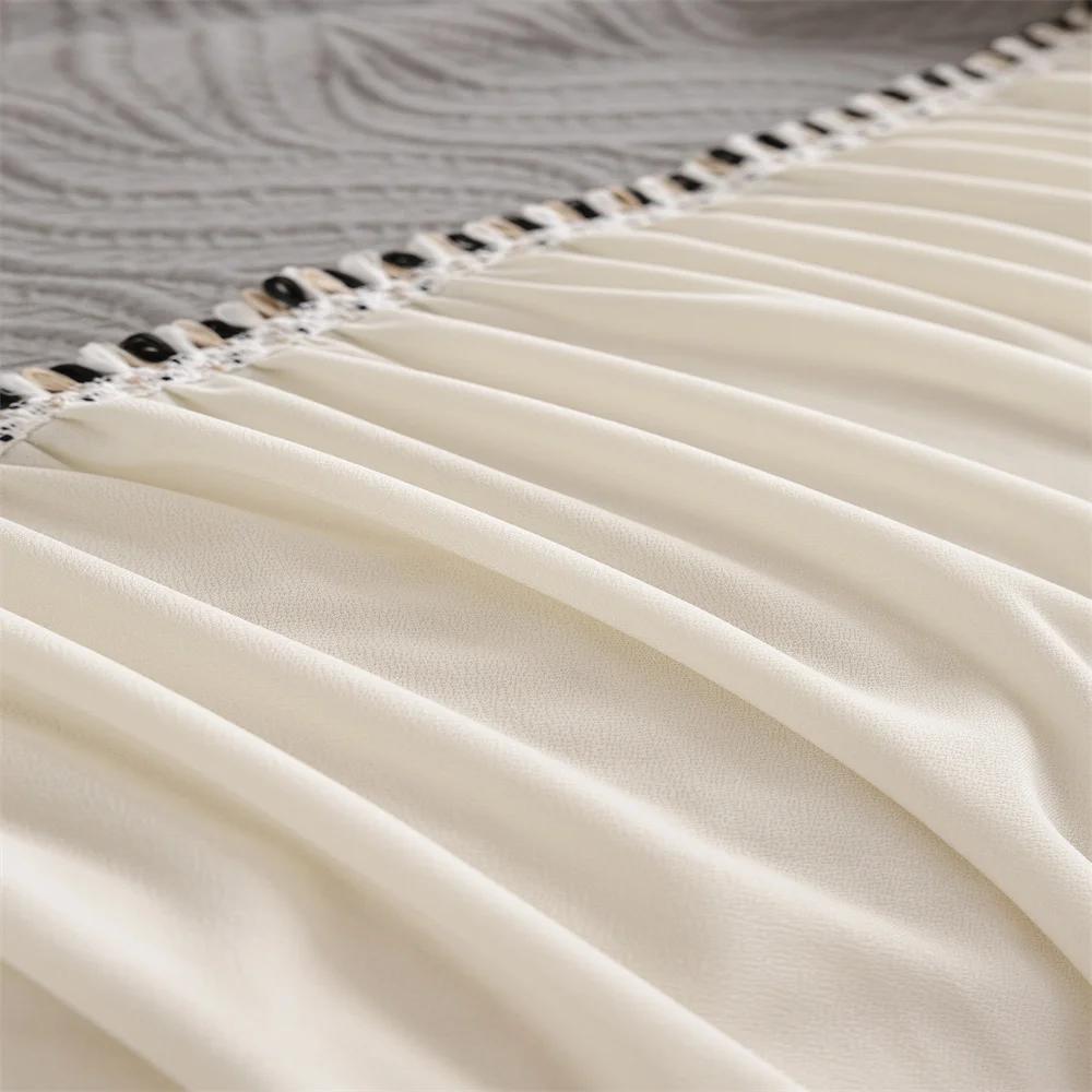 Sofa Cover with Skirt Design Anti-Slip Cat-Resistant Bubble Pattern Four Seasons Sofa Protector