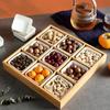 Bamboo Tray Dried Fruit Snacks Fruit Dessert Sushi Plate Hot Pot Compartment Container Tea Table Snacks Dinner Plate