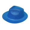 Glittering Powder Cowboy Hat Hiphop Sparkling Plastic Disco Fedora Cap for Party Costume Dancers Rapper Mardi Gras
