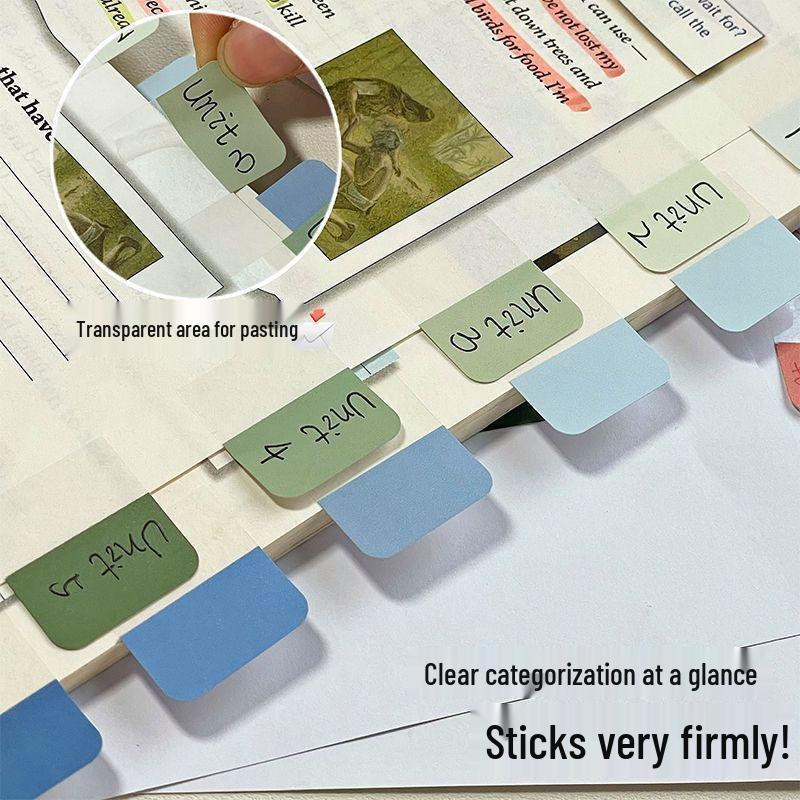 Gradient Index Tabs: Writable Sticky Notes for Students, Popular Internet Celebrity Small Strip Markers.