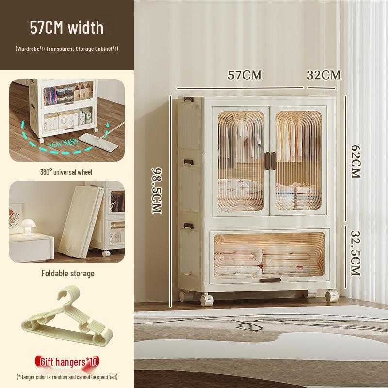 Children's Multi-layer Folding Wardrobe Storage Cabinet for Baby Clothes