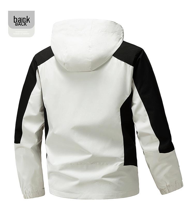 2025 Spring/Autumn Functional Waterproof Couple's Hooded Outdoor Jacket for Men - Workwear & Mountaineering
