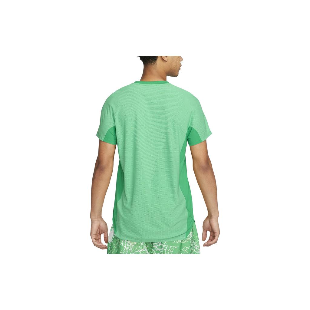 Nike Court Dri-FIT ADV Slam Color Block Crew Neck Short Sleeve T-Shirt Men Tops Stadium-Green DV0692-324