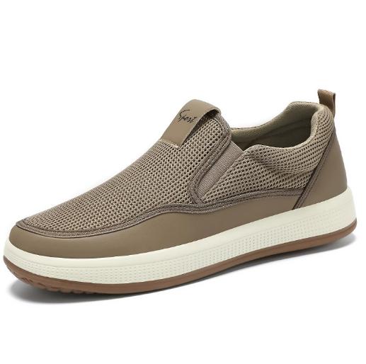 

Men s summer mesh breathable casual loafers comfortable, with soft soles light and not tiring single shoes M177 39 хакі