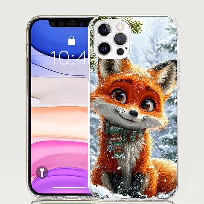 Animal Fox Phone Case For iPhone 17 Air 16 15 Plus 11 14 Pro Max 13 Mini 12 7 8 + SE Pattern Art Customized Cover 17 Air 16 15 P